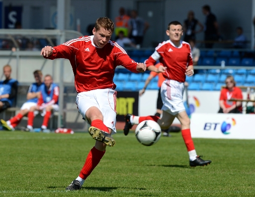 GOLD SEEKERS: Michael Barker scored a hat-trick to fire Britain into the final of the BT Paralympic World Cup