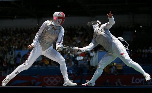 HEART BREAK: Anna Bentley cannot match Canadian Monica Peterson as the Brit loses in Olympic debut