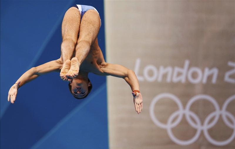 BRONZE: Tom Daley sealed third place in a superb atmosphere at the Aquatics Centre after a re-dive