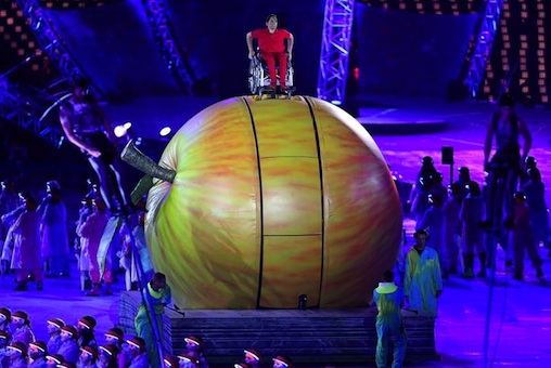 STAGE IS SET: The opening ceremony overran by more than 45 minutes and was focused on British scientific discoveries